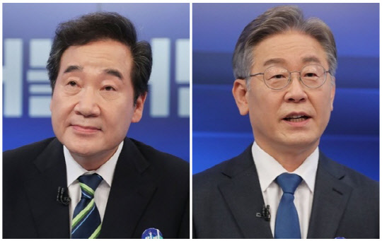 이낙연(왼쪽) 전 더불어민주당 대표와 이재명 경기도지사. 연합뉴스